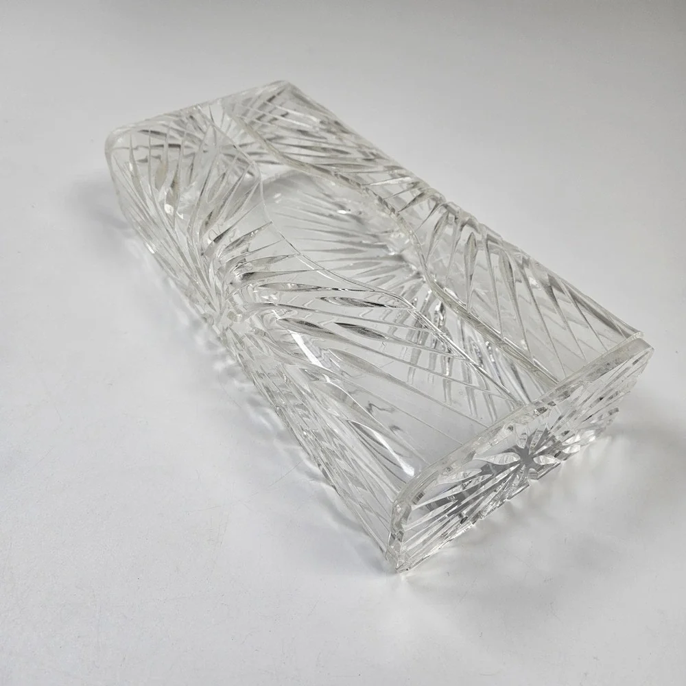 Wilardy‎ Tissue Box Cover Lucite Clear Acrylic Rectangular Vanity Decor VTG Glam
